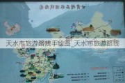 天水市旅游路线手绘图_天水市旅游路线