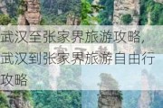 武汉至张家界旅游攻略,武汉到张家界旅游自由行攻略