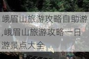 峨眉山旅游攻略自助游,峨眉山旅游攻略一日游景点大全