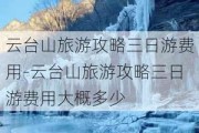 云台山旅游攻略三日游费用-云台山旅游攻略三日游费用大概多少