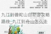 九江到普陀山自助游攻略路线_九江到舟山怎么走