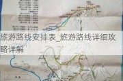 旅游路线安排表_旅游路线详细攻略详解