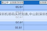 中山到深圳机场码头时刻表,中山到深圳机场大巴路线