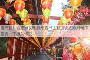 春节新加坡旅游攻略,我想春节去新加坡旅游,特地来咨询一下相关情况