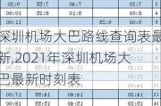 深圳机场大巴路线查询表最新,2021年深圳机场大巴最新时刻表