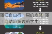 丽江自由行一周的攻略_丽江自助旅游攻略学生