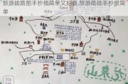 旅游线路图手抄报简单又好看,旅游路线手抄报简单