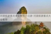 河源旅游景点大全推荐一日游-河源旅游景点大全推荐