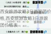 西安旅游攻略3日游跟团价格,西安旅游攻略3日游跟团价格表