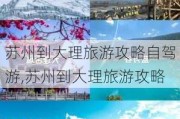 苏州到大理旅游攻略自驾游,苏州到大理旅游攻略