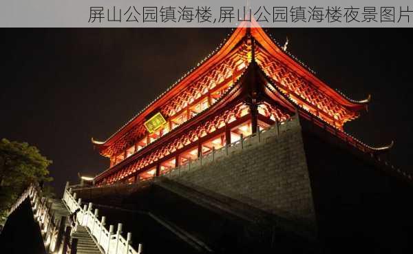 屏山公园镇海楼,屏山公园镇海楼夜景图片