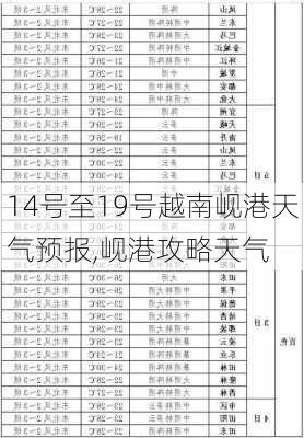 14号至19号越南岘港天气预报,岘港攻略天气