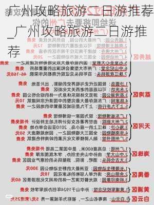 广州攻略旅游二日游推荐_广州攻略旅游二日游推荐