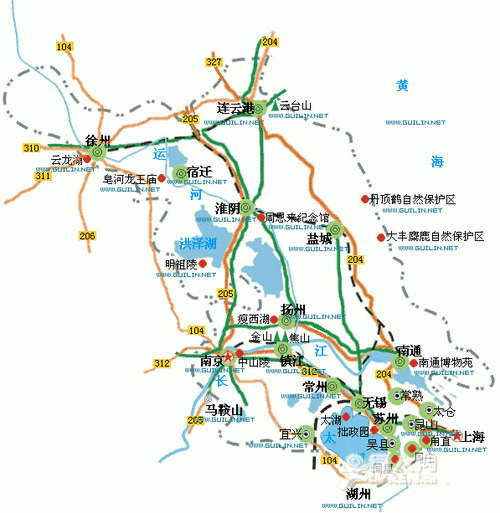 江苏的经典旅游路线_江苏旅游路线图