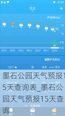 墨石公园天气预报15天查询表_墨石公园天气预报15天查询