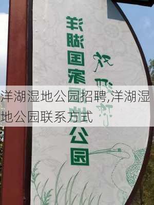 洋湖湿地公园招聘,洋湖湿地公园联系方式