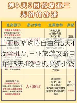 三亚旅游攻略自由行5天4晚含机票,三亚旅游攻略自由行5天4晚含机票多少钱