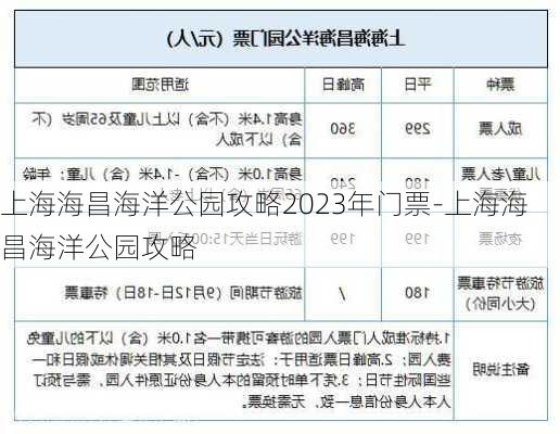 上海海昌海洋公园攻略2023年门票-上海海昌海洋公园攻略