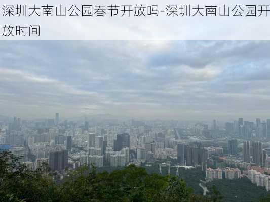 深圳大南山公园春节开放吗-深圳大南山公园开放时间