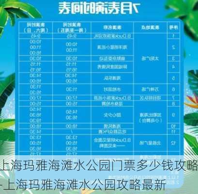 上海玛雅海滩水公园门票多少钱攻略-上海玛雅海滩水公园攻略最新